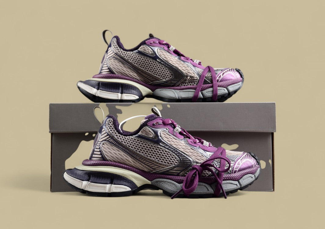 Balenciaga Phantom Sneaker in Metallic Purple/Grey
