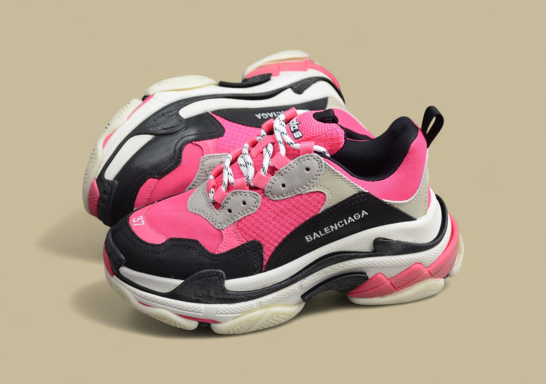 Balenciaga Pink Black And White Combination Outsole