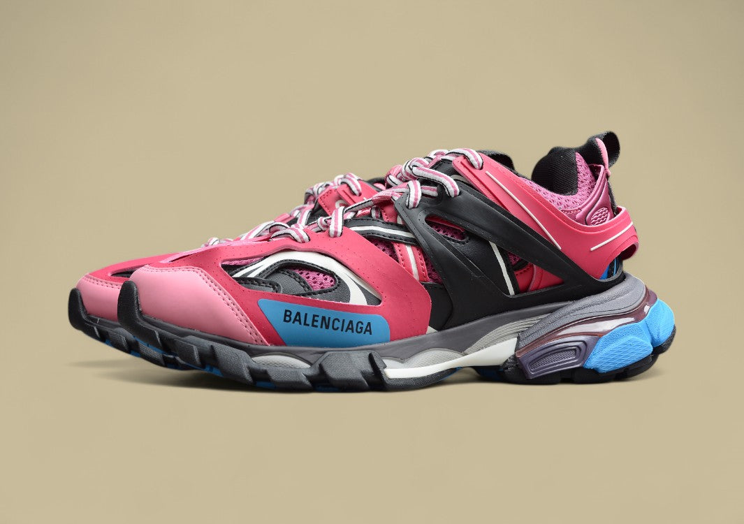 Balenciaga Pink & Blue Track Sneaker