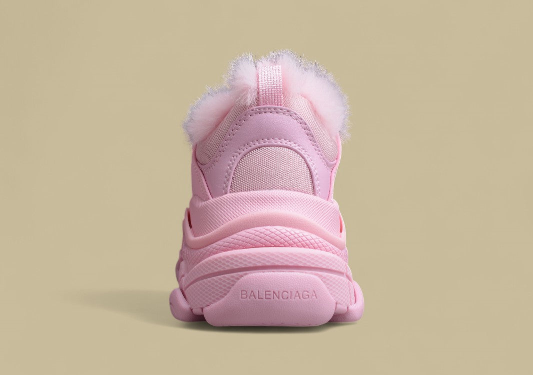 Balenciaga R40 Plus Velvet Retro Dad Shoes Pink