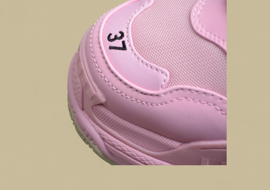 Balenciaga R40 Plus Velvet Retro Dad Shoes Pink