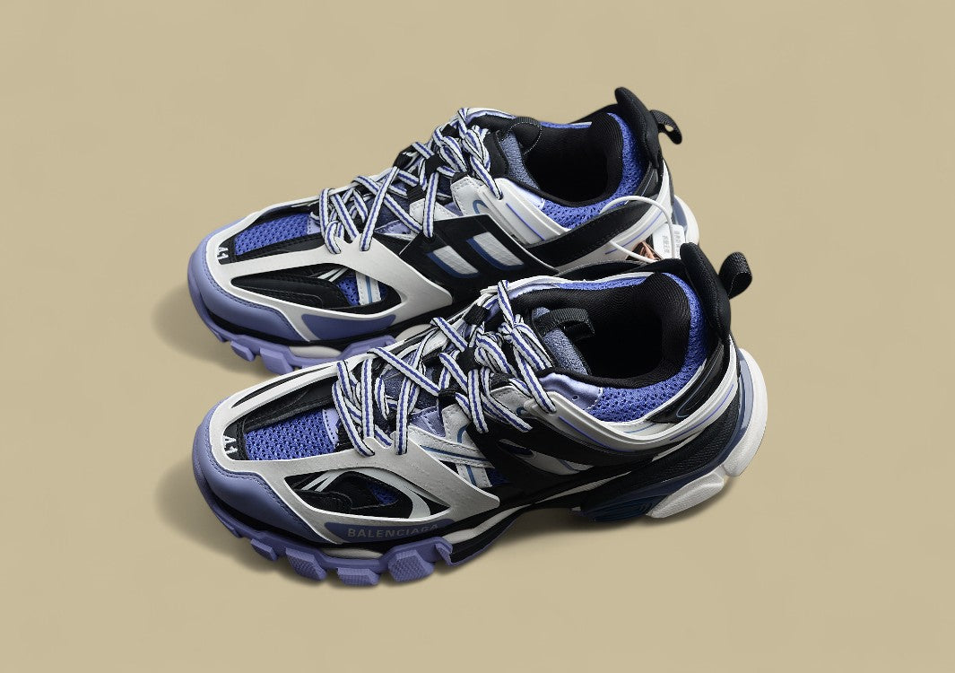 Balenciaga R48 GZ Version Silver, Blue and Black Men's and Women's Shoes