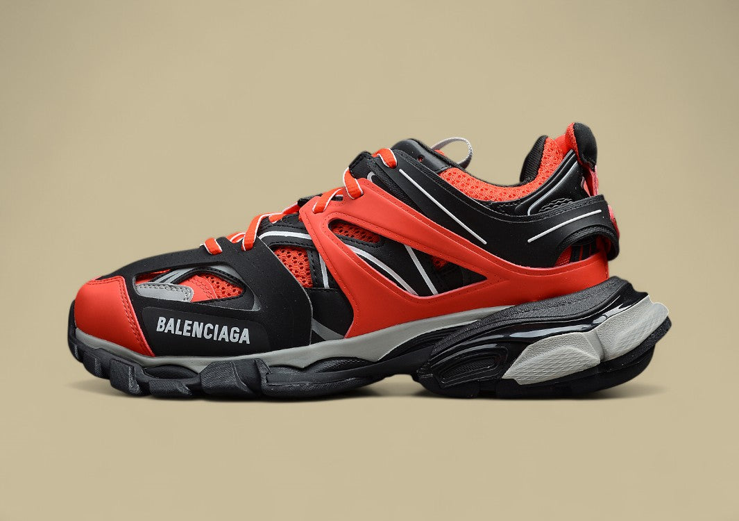 Balenciaga Red & Black Tech Runner Sneaker