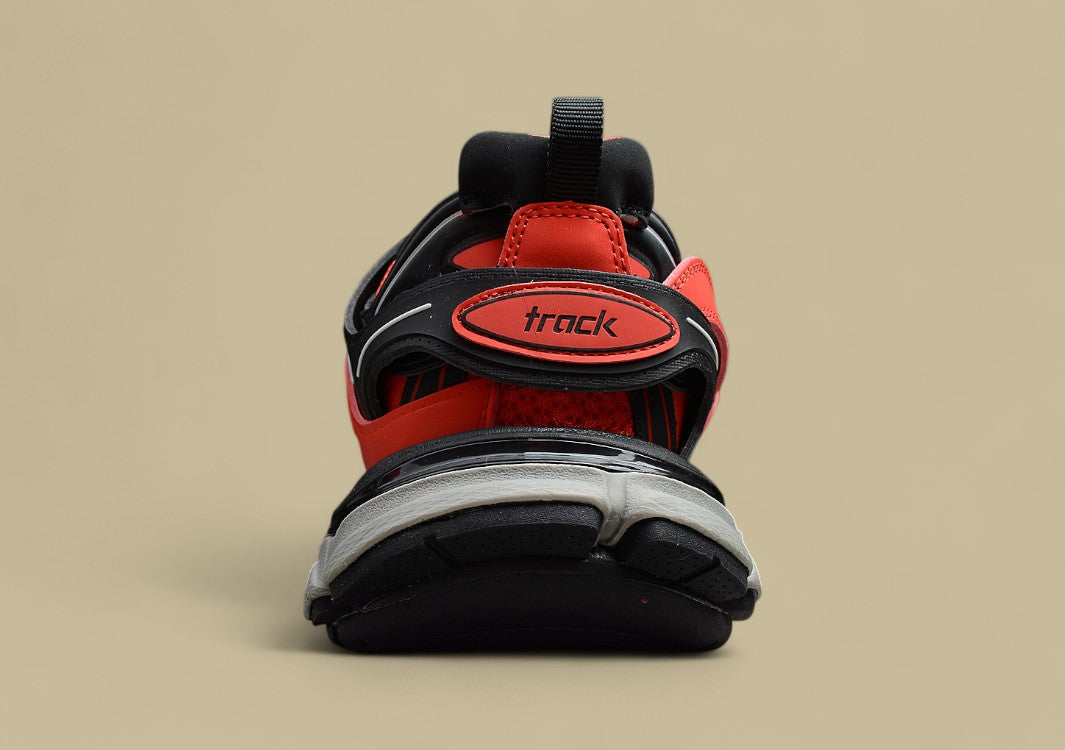 Balenciaga Red & Black Tech Runner Sneaker