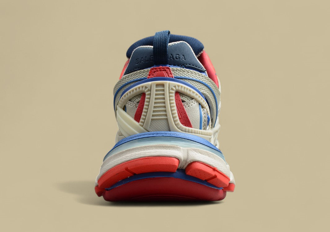 Balenciaga Red, Blue & Beige Runner Sneaker