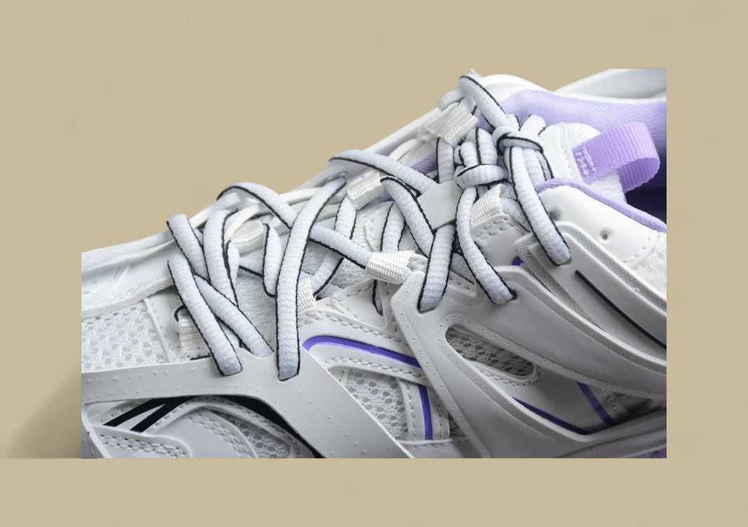 Balenciaga Runner Comfortable And Wear-resistant Running Shoes White And Purple