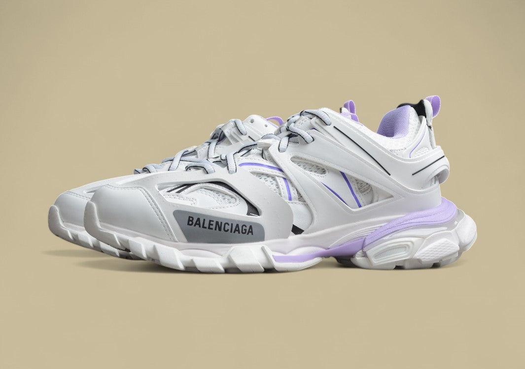 Balenciaga Runner Comfortable And Wear-resistant Running Shoes White And Purple