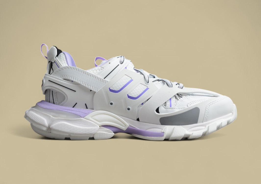 Balenciaga Runner Comfortable And Wear-resistant Running Shoes White And Purple