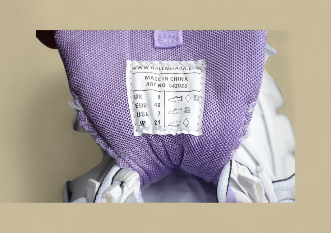 Balenciaga Runner Comfortable And Wear-resistant Running Shoes White And Purple