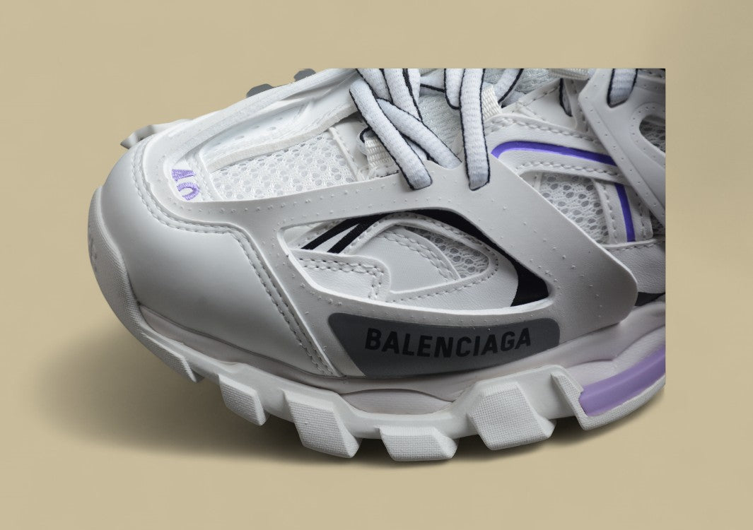 Balenciaga Runner Comfortable And Wear-resistant Running Shoes White And Purple