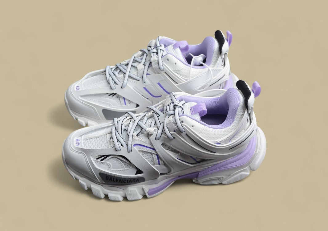 Balenciaga Runner Comfortable And Wear-resistant Running Shoes White And Purple