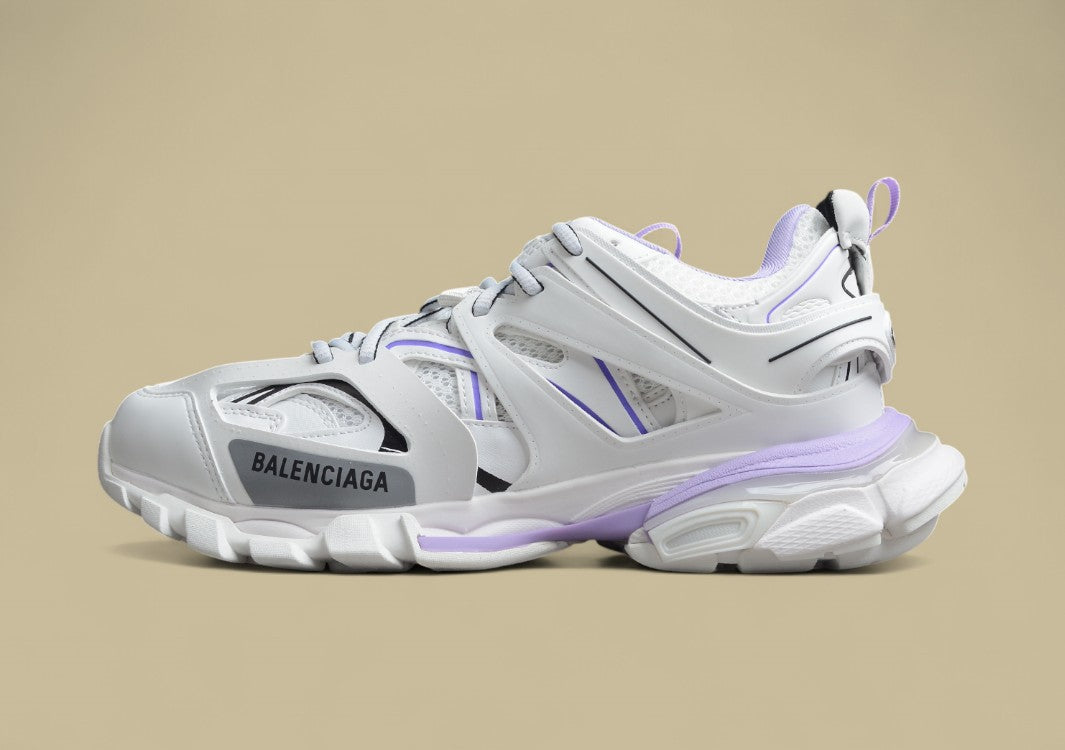 Balenciaga Runner Comfortable And Wear-resistant Running Shoes White And Purple