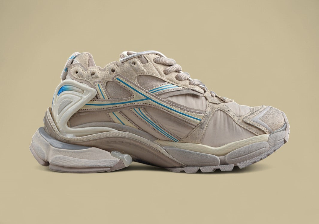 Balenciaga Runner Kith Four – Beige & Aqua Trim