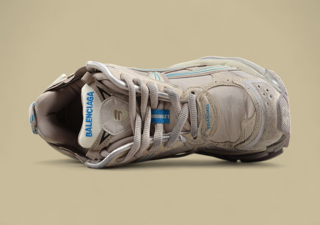 Balenciaga Runner Kith Four – Beige & Aqua Trim