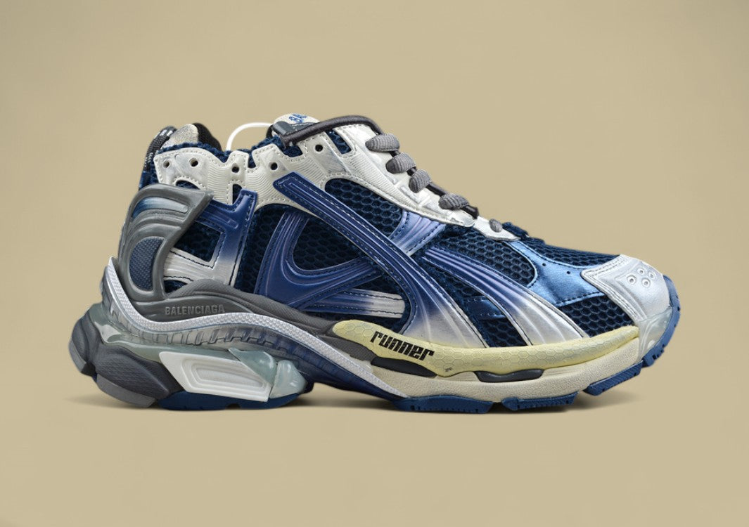 Balenciaga Runner Kith Four – Navy, White & Gradient Blue