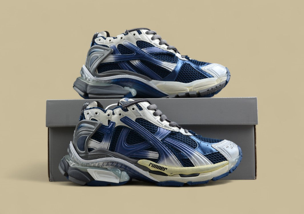 Balenciaga Runner Kith Four – Navy, White & Gradient Blue