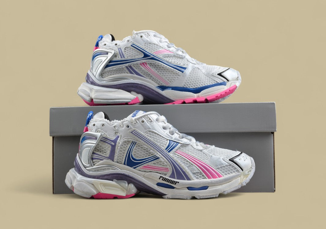 Balenciaga Runner Kith Four – White, Blue & Pink