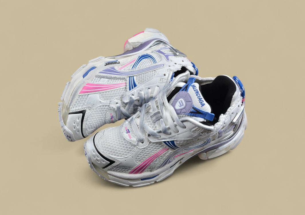 Balenciaga Runner Kith Four – White, Blue & Pink