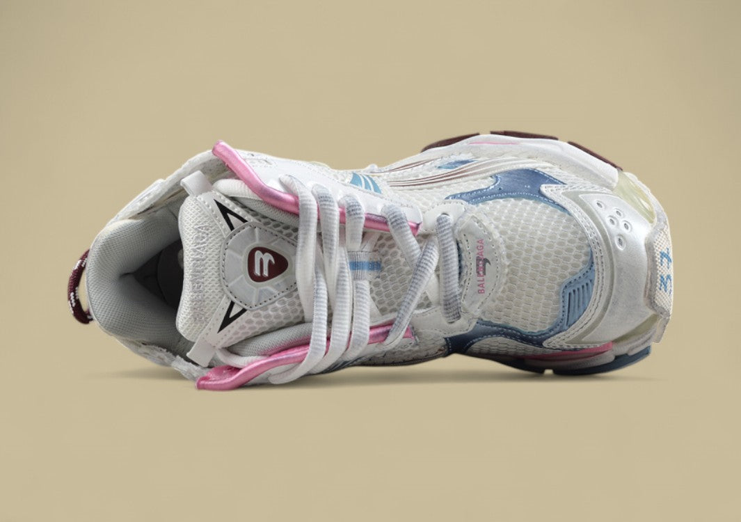 Balenciaga Runner Kith Four – White, Burgundy & Sky Blue