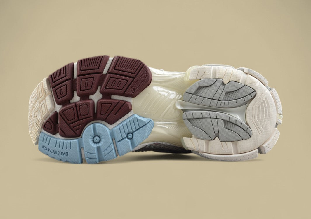 Balenciaga Runner Kith Four – White, Burgundy & Sky Blue