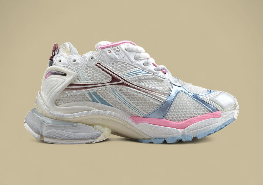 Balenciaga Runner Kith Four – White, Burgundy & Sky Blue