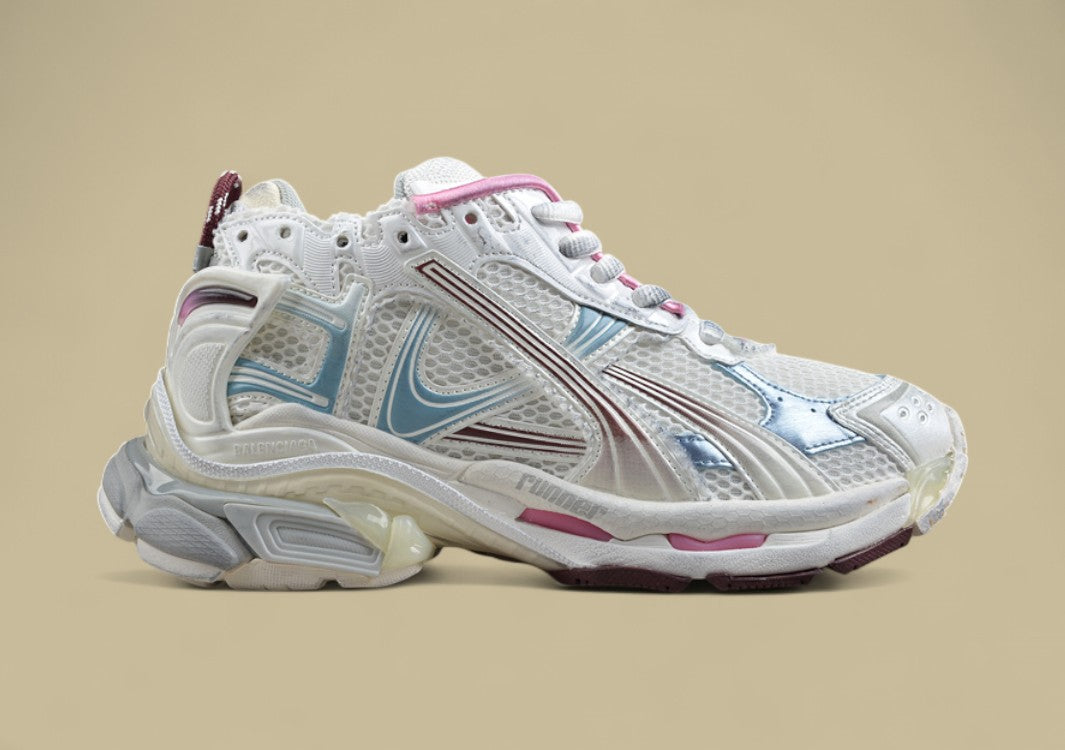 Balenciaga Runner Kith Four – White, Burgundy & Sky Blue