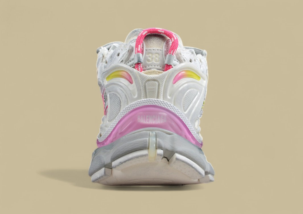 Balenciaga Runner Kith Four – White, Pink & Neon Yellow
