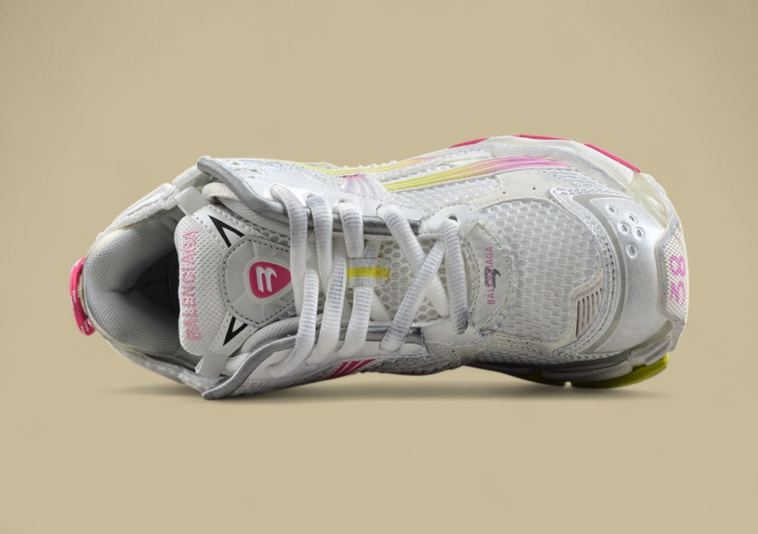 Balenciaga Runner Kith Four – White, Pink & Neon Yellow