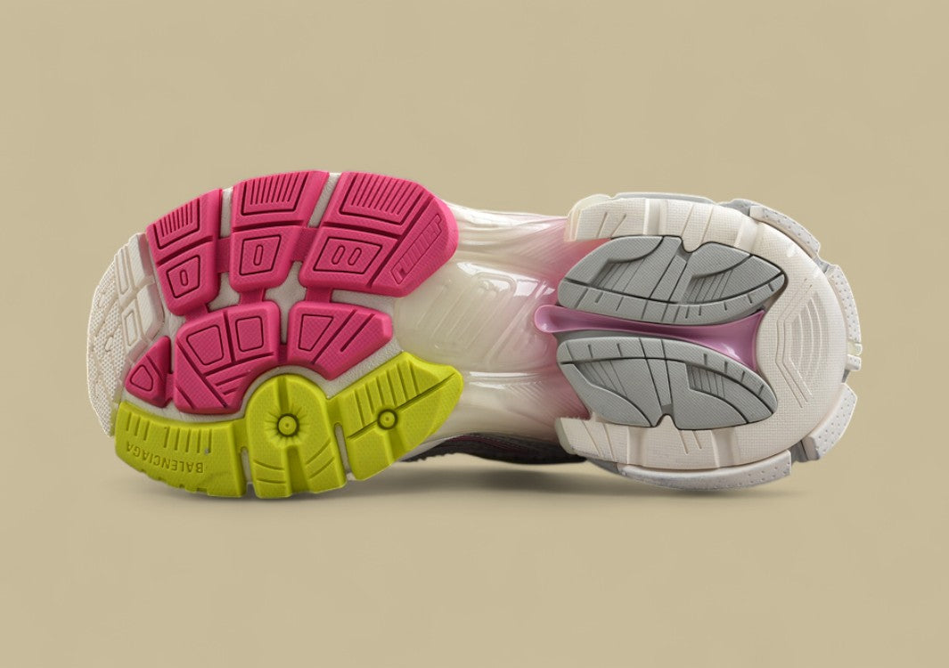Balenciaga Runner Kith Four – White, Pink & Neon Yellow