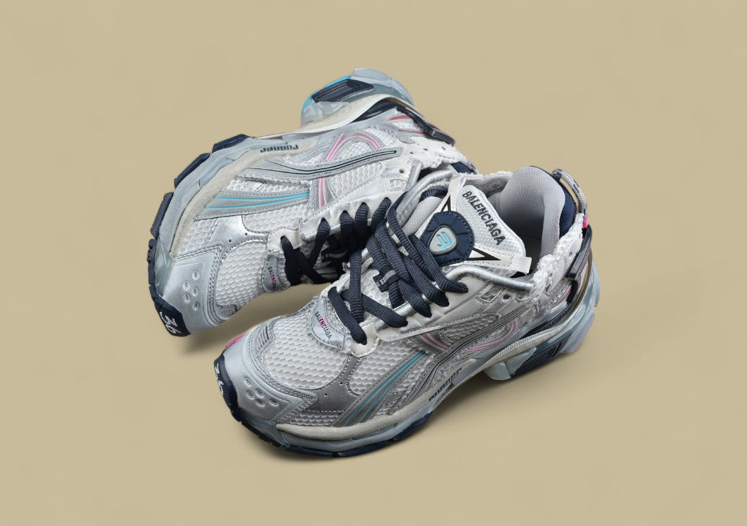 Balenciaga Runner Kith Four – White, Silver & Multicolor