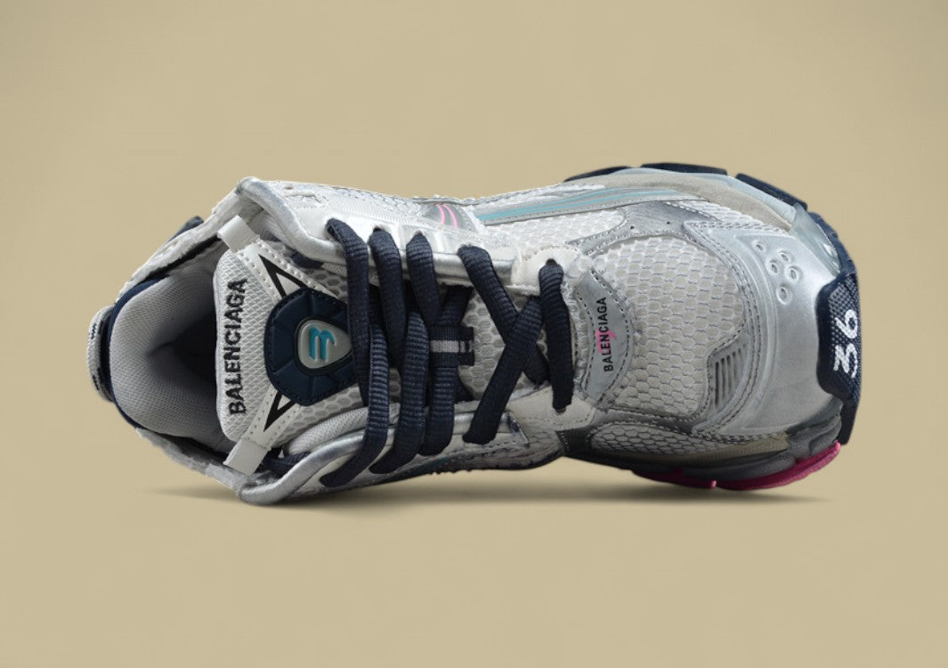 Balenciaga Runner Kith Four – White, Silver & Multicolor