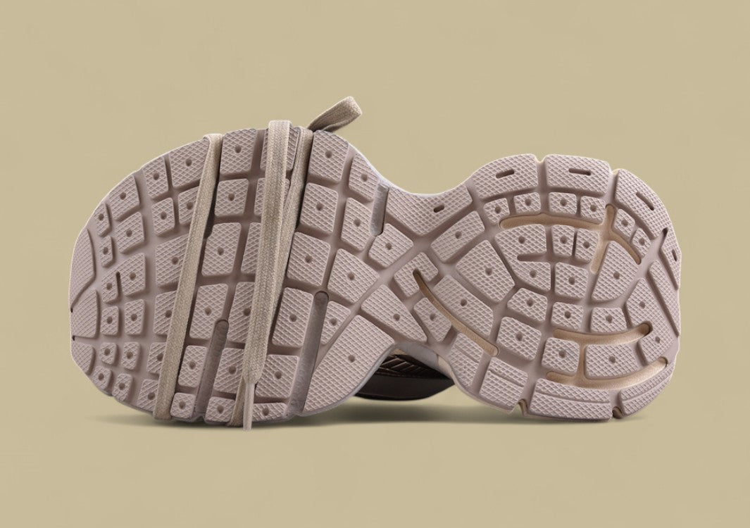 Balenciaga Runner Sneaker – Beige with Metallic Bronze and Silver
