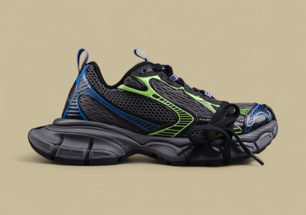 Balenciaga Runner Sneaker – Black/Green/Blue