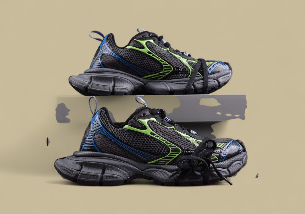 Balenciaga Runner Sneaker – Black/Green/Blue