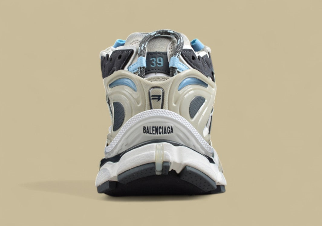 Balenciaga Runner Sneaker – Black, White & Ice Blue Panel