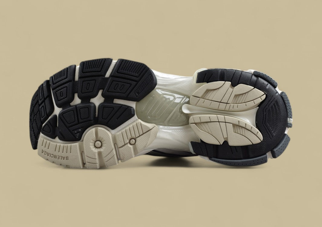 Balenciaga Runner Sneaker – Black, White & Ice Blue Panel