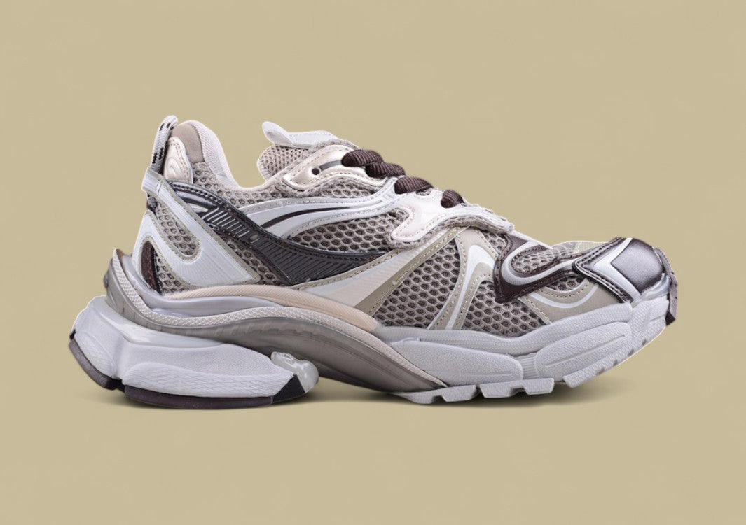 Balenciaga Runner Sneaker – Cream/Grey/Brown