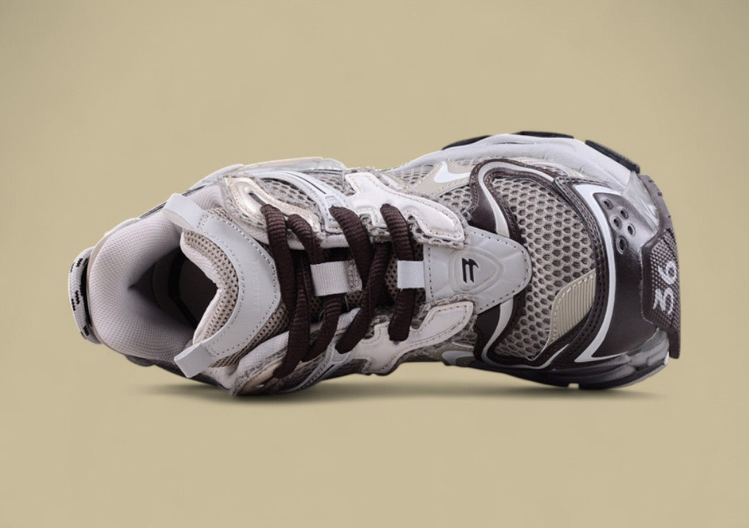 Balenciaga Runner Sneaker – Cream/Grey/Brown