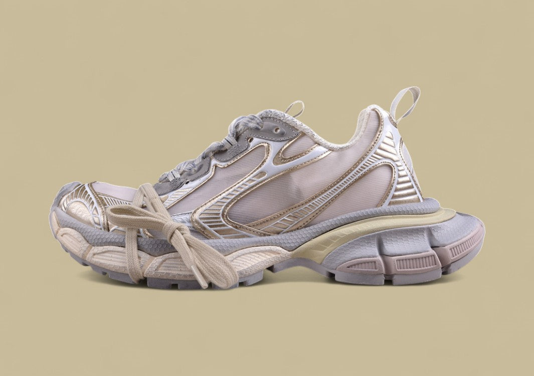 Balenciaga Runner Sneaker – Cream Silver