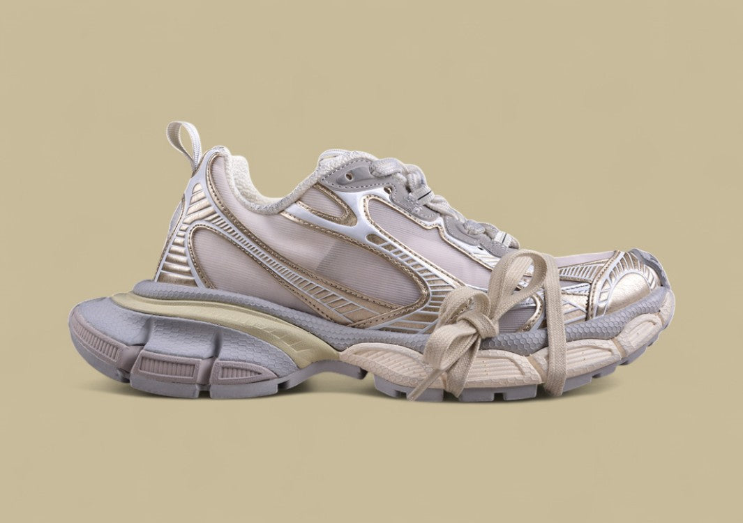 Balenciaga Runner Sneaker – Cream Silver