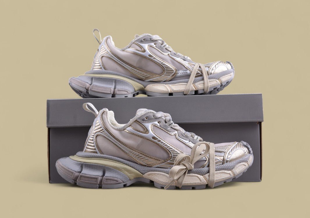 Balenciaga Runner Sneaker – Cream Silver
