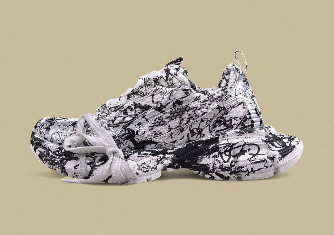 Balenciaga Runner Sneaker – Monochrome Graffiti