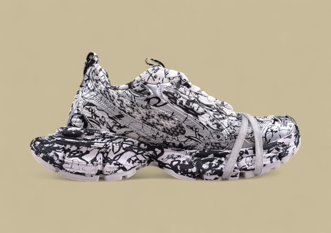 Balenciaga Runner Sneaker – Monochrome Graffiti