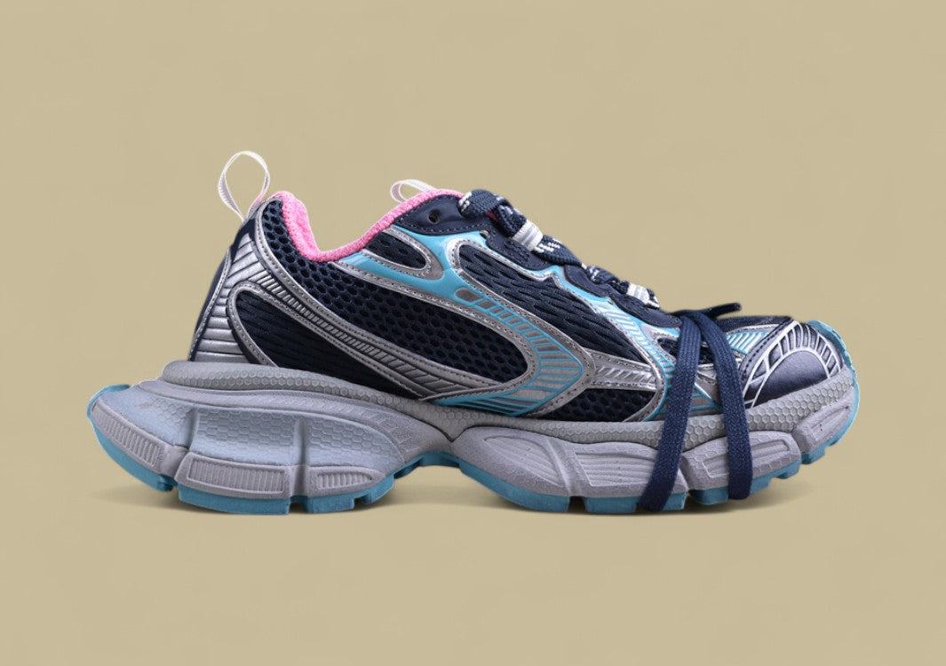 Balenciaga Runner Sneaker – Navy/Pink/Silver