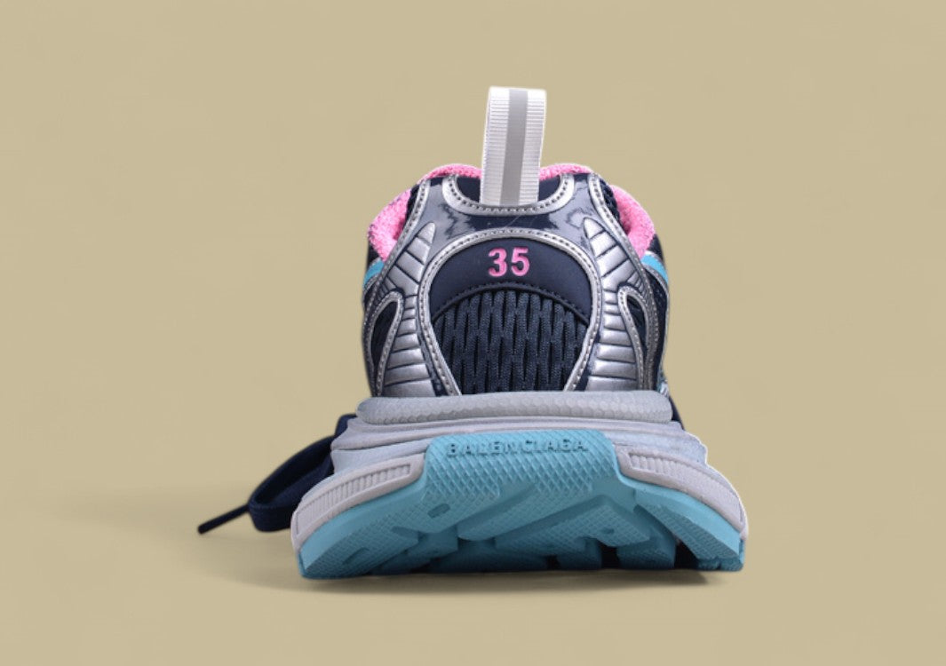 Balenciaga Runner Sneaker – Navy/Pink/Silver