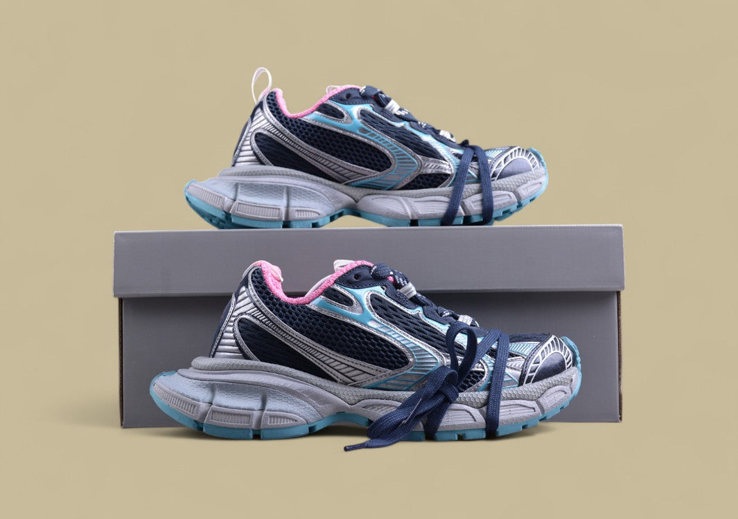 Balenciaga Runner Sneaker – Navy/Pink/Silver