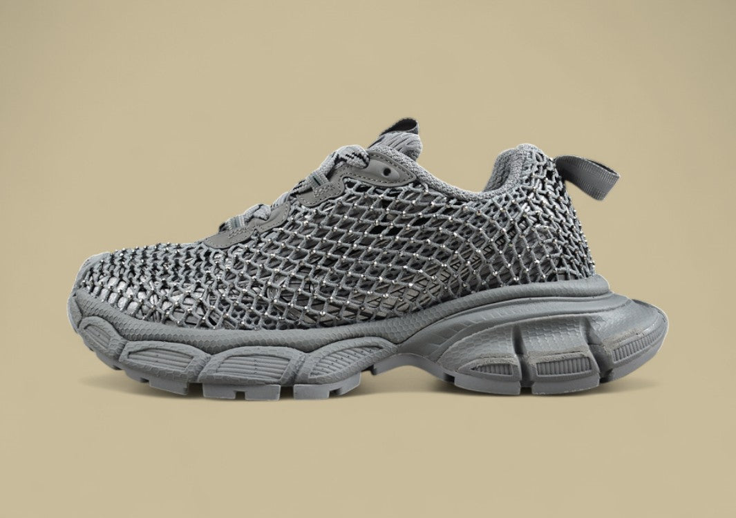 Balenciaga Runner Sneaker – Reflective Grey Mesh