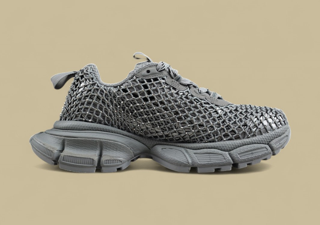 Balenciaga Runner Sneaker – Reflective Grey Mesh