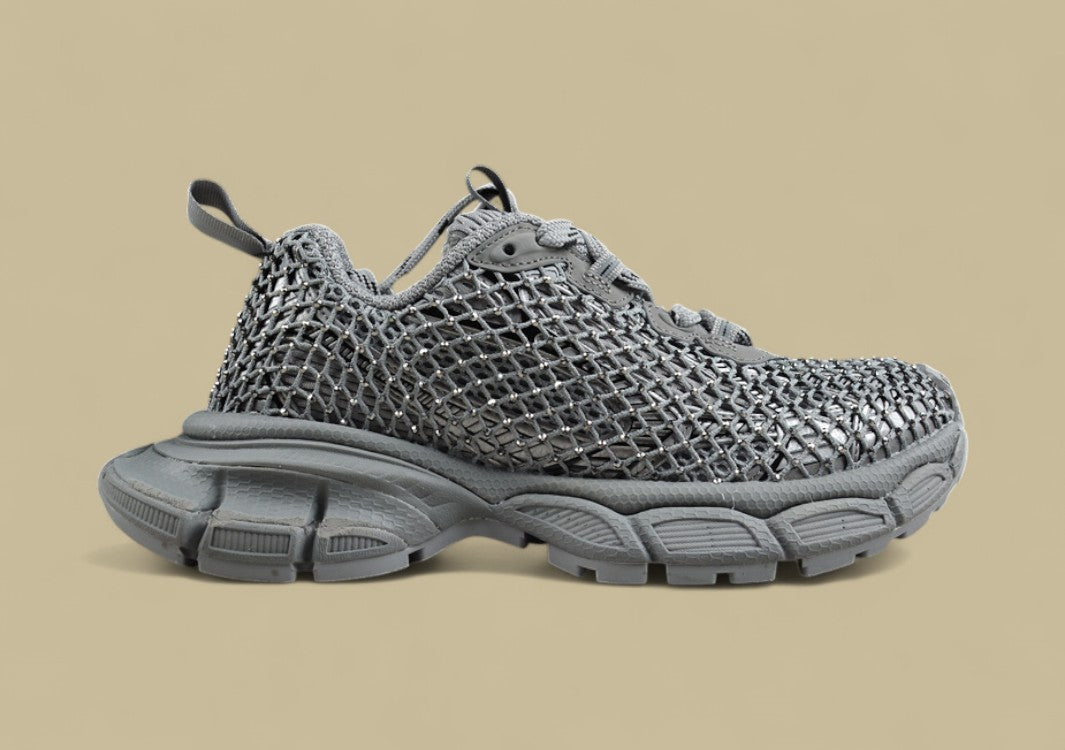 Balenciaga Runner Sneaker – Reflective Grey Mesh