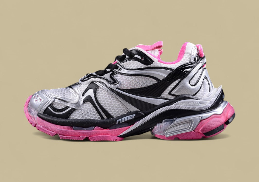 Balenciaga Runner Sneaker – Silver/Pink/Black